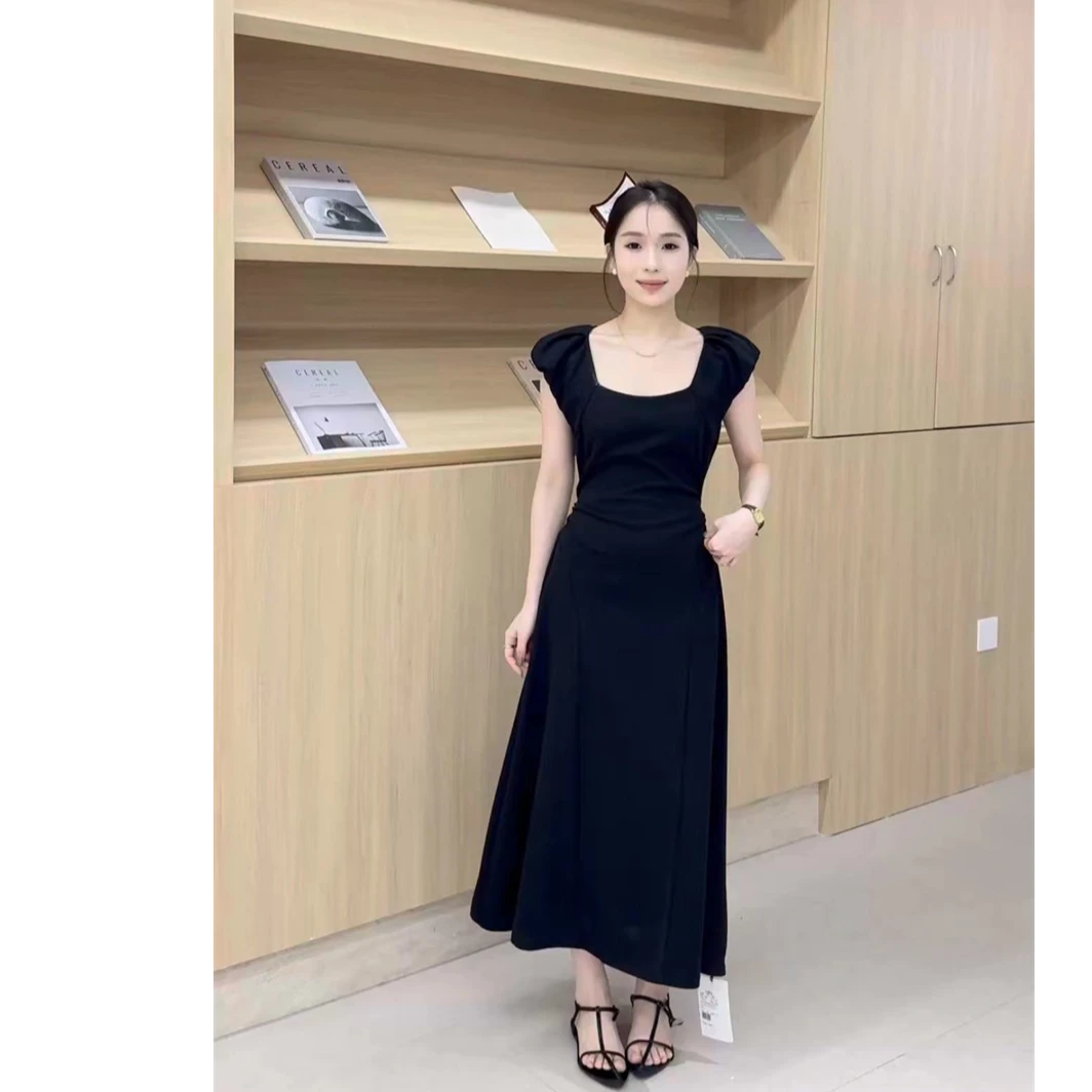 YPP！【魅力磁场】夏季法式气质复古露背小心机收腰显瘦连衣裙