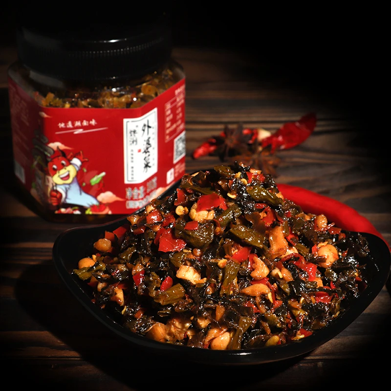 馋浏 农家外婆菜香辣湖南特产开胃下饭菜拌饭拌面开盖即食280g/瓶