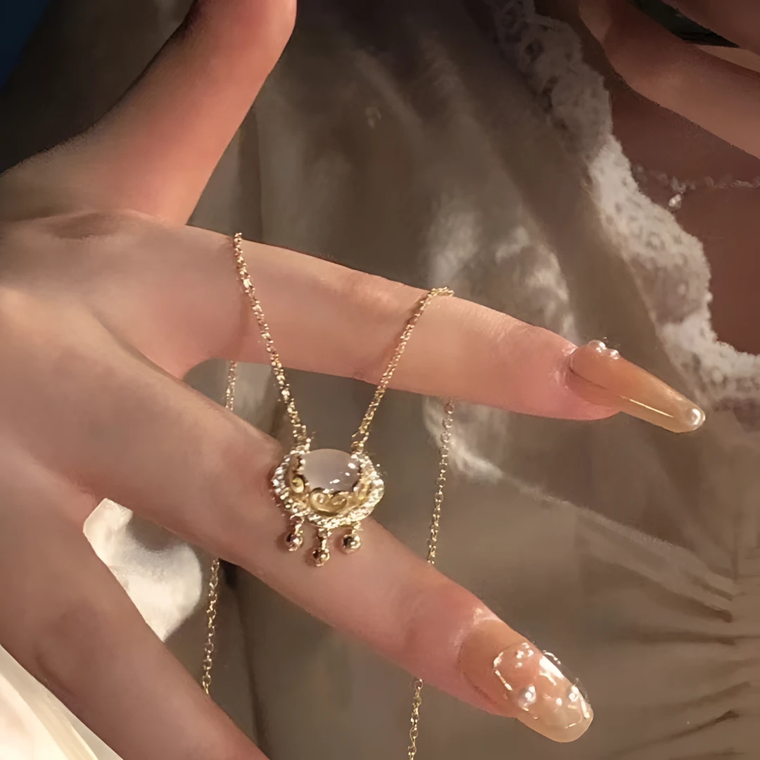 锁骨链吊坠镶嵌灵动小众百搭简约坠链设计感精致时尚网红闺蜜气