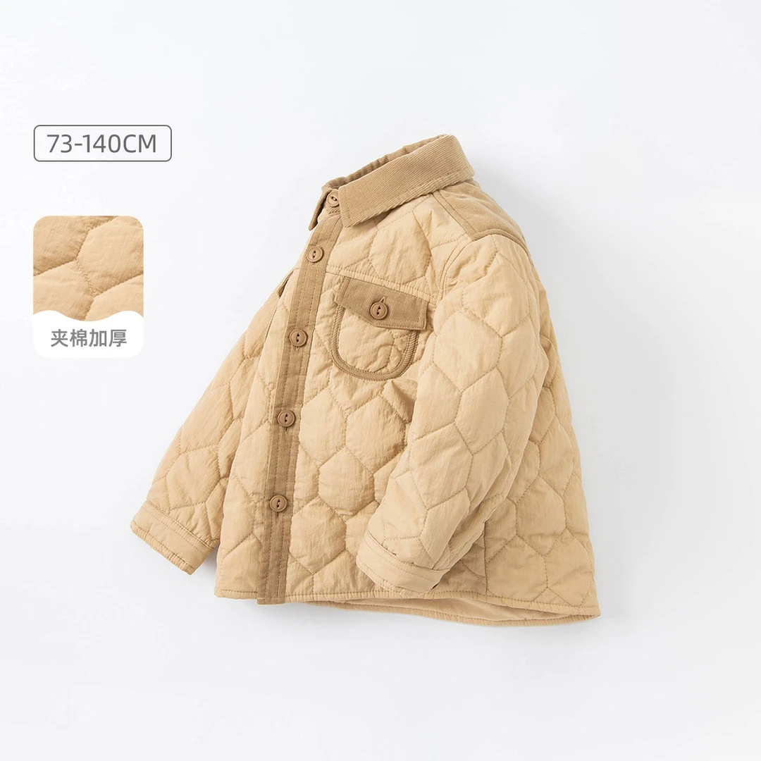 戴维贝拉童装儿童棉服冬男童夹棉洋气外套宝宝加厚棉衣DBX19803