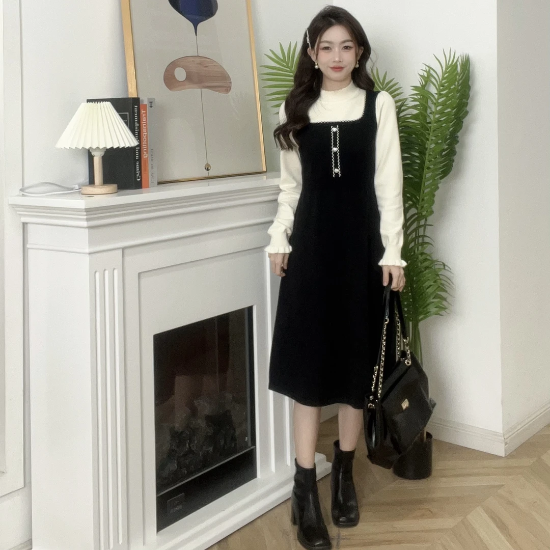 IEF/爱依服2025冬季新款时尚简约设计【小个子】百搭显瘦连衣中裙