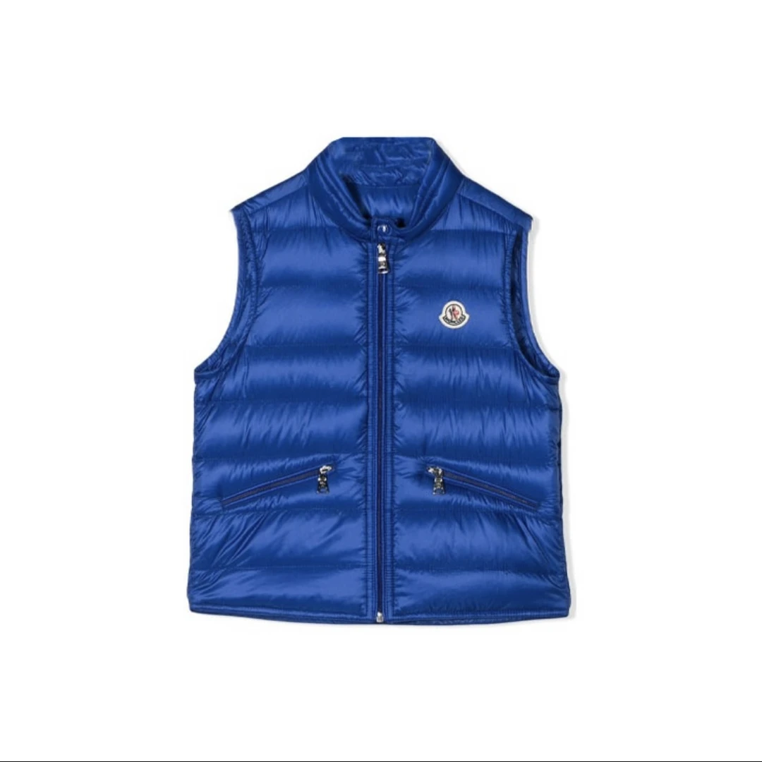 全新未使用 MONCLER 盟可睐 蓝色羽绒马甲