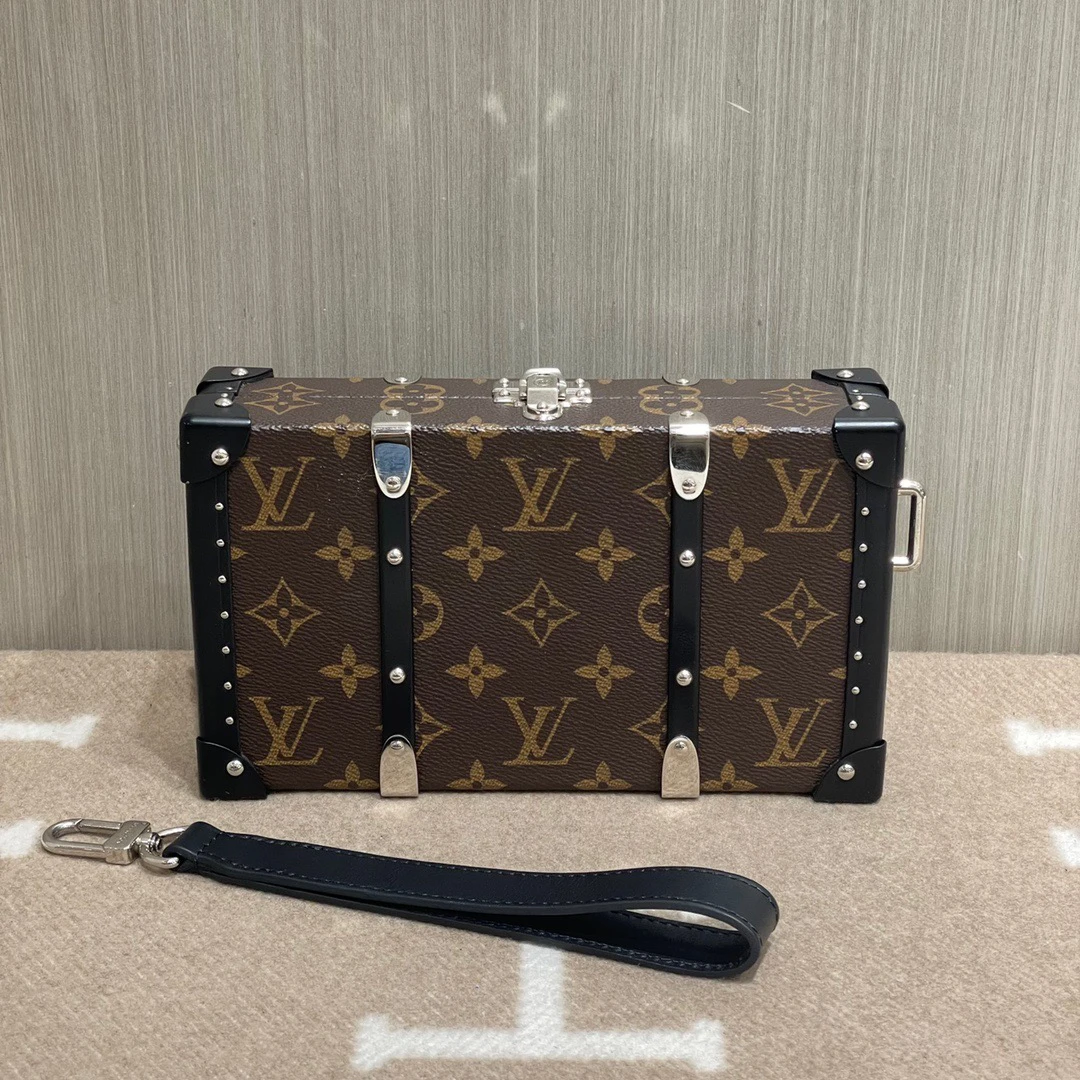 95新 LouisVuitton/路易威登 老花盒子手提包 值得收藏的硬箱