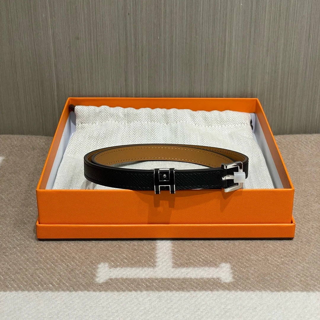 未使用 Hermes/爱马仕 女士POP H 珐琅扣腰带 全新全套带纸袋