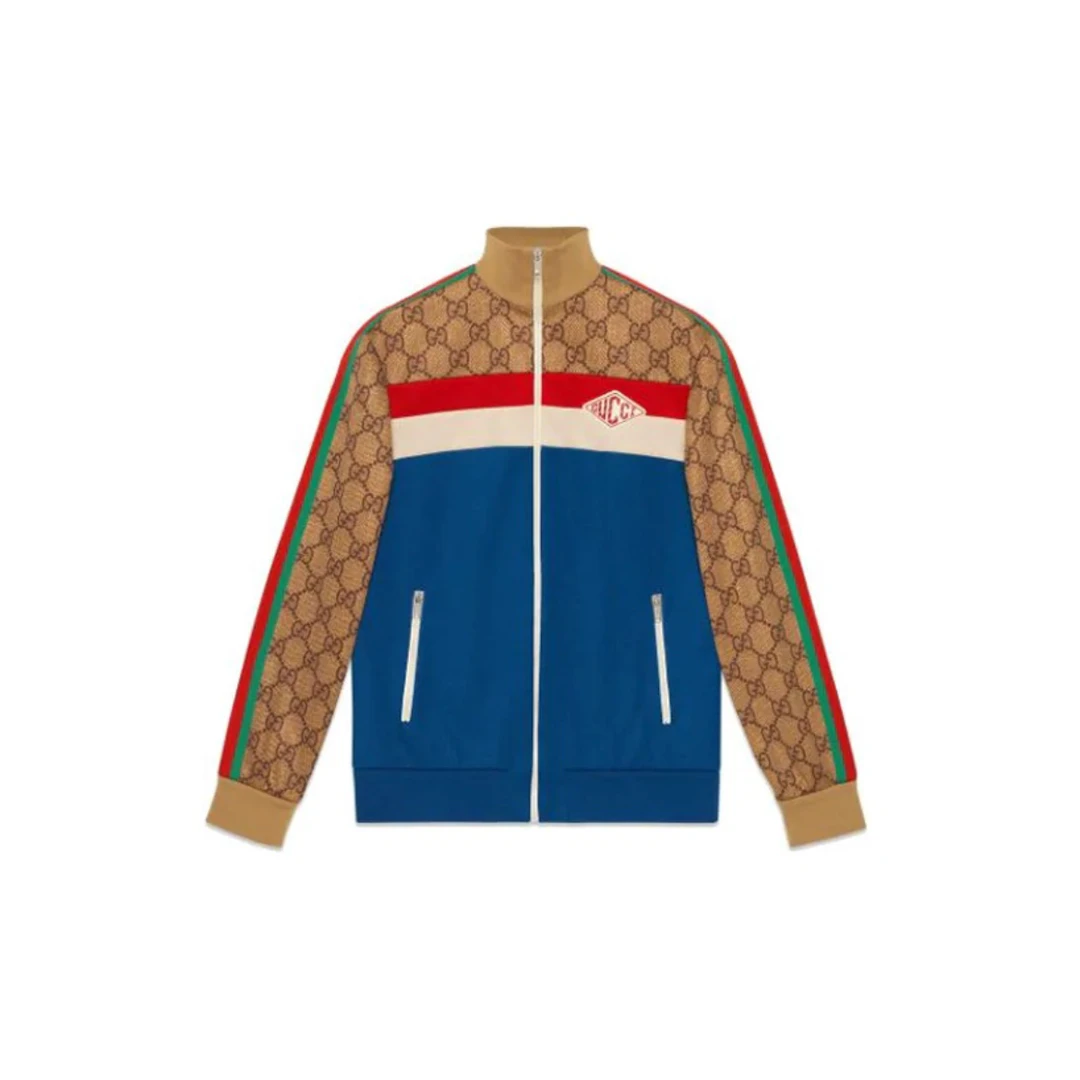 99新 GUCCI/古驰 GUCCI古驰 拼接拉链平纹针织夹克多色