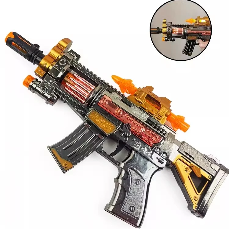 声光玩具枪玩具音乐电动冲锋仿真灯光发光炫酷玩具