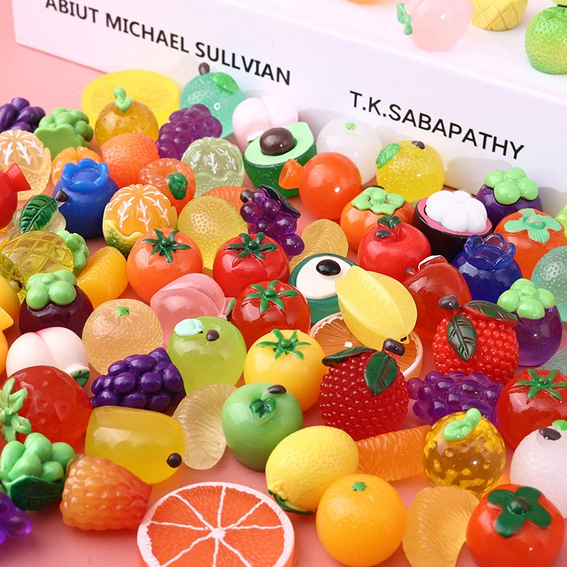 【直播装】diy防真水果摆件可爱树脂饰品配件立体