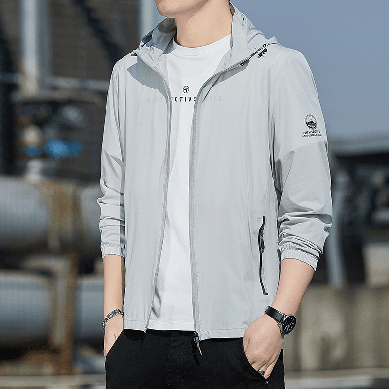 海澜优选可拆卸帽防晒衣男士夏季新款户外钓鱼骑行冰丝速干防晒服