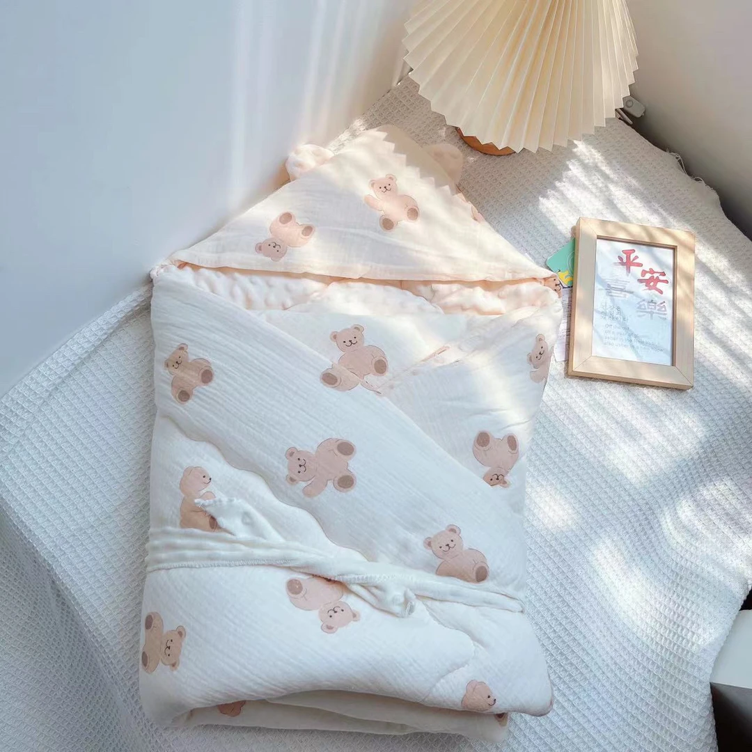 【新疆包邮】10.11.12.1.2月份婴儿秋冬大抱被1米x1米豆豆绒