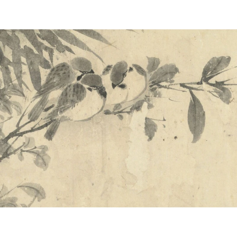 【精品复仿】牧溪《写生花鸟图》馆藏级高清艺术微喷工艺非手绘