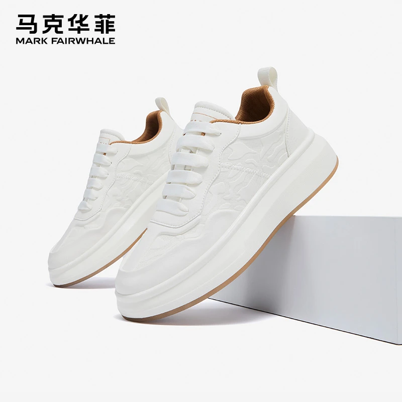 马克华菲男生厚底板鞋2025新款男士时尚百搭潮鞋冬季流行爆款鞋子