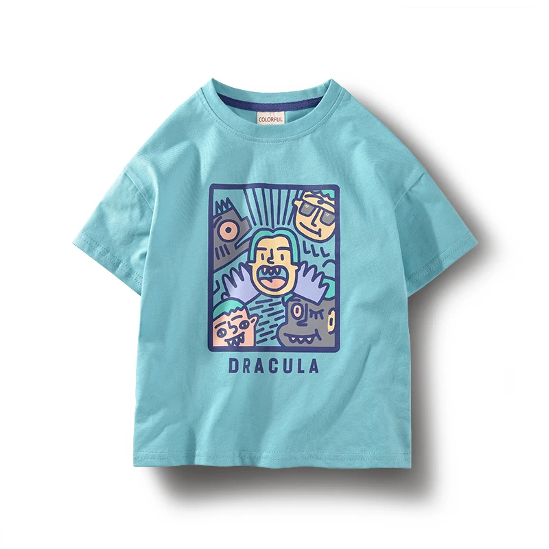 班比纳童装2025夏季新款男童短袖t恤宽松儿童中大童圆领百搭