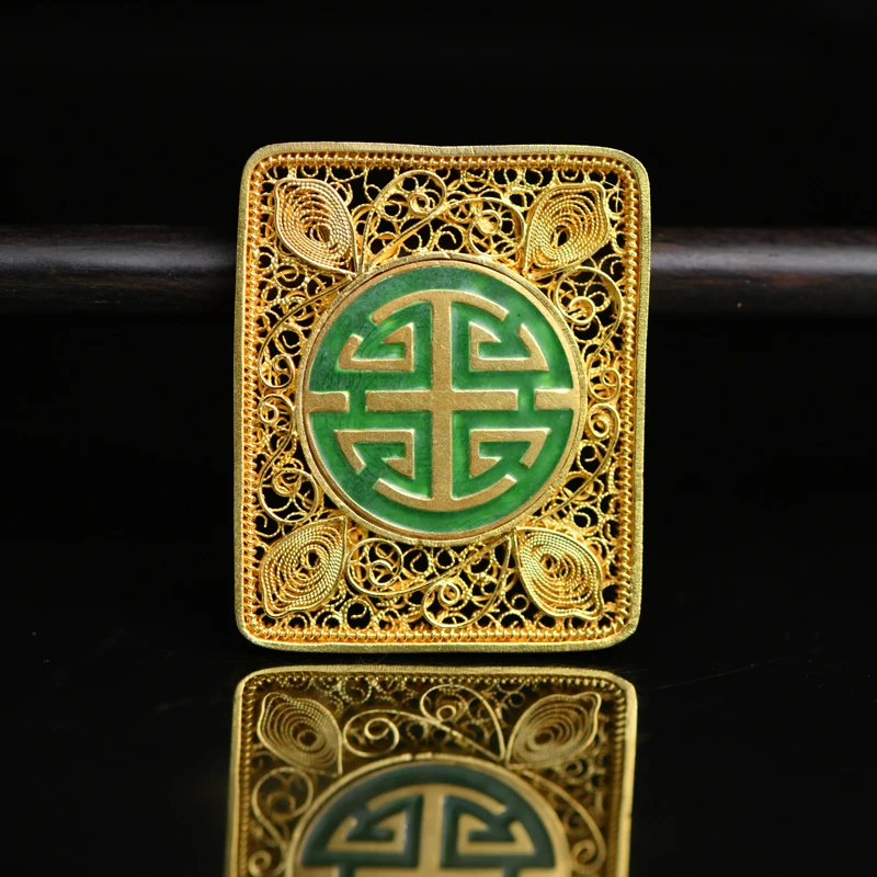 吊坠925银 花丝 福禄双全 吊坠国风珠宝