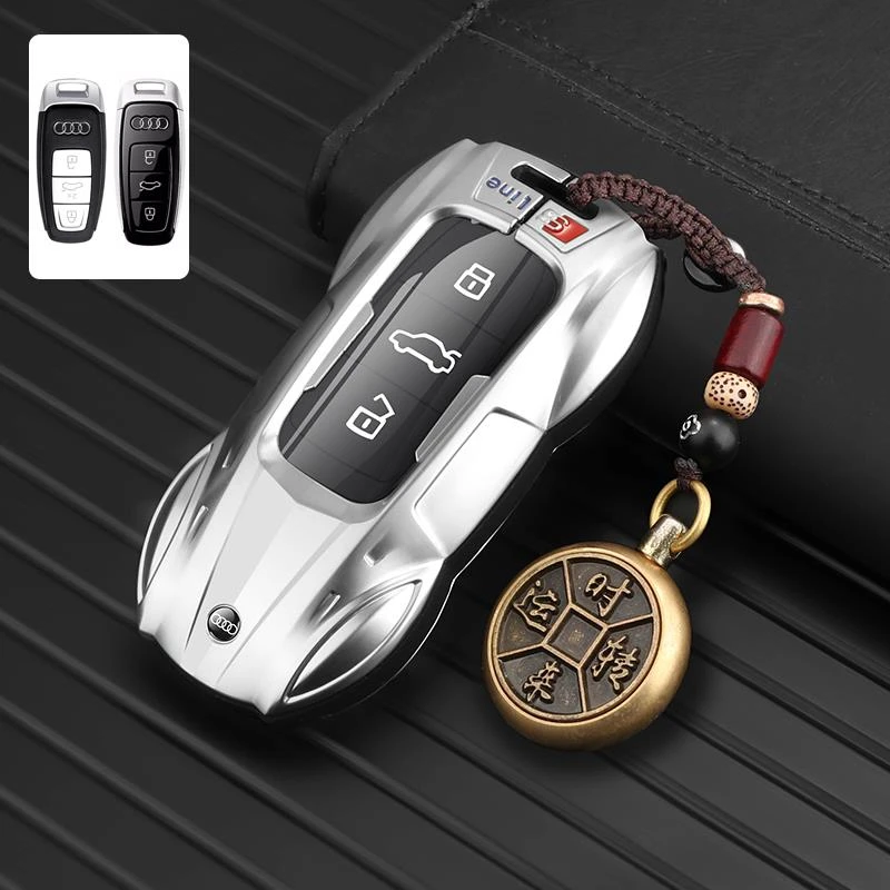2024款奥迪a6l钥匙套a4l q5l a3 q3 a6 q2 a7l a3l车q7包a4壳a8扣