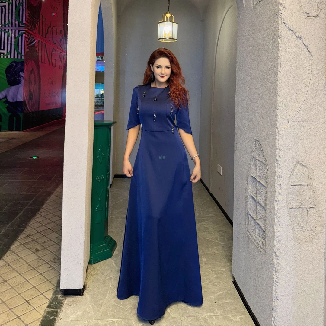 (轻奢礼服)轻奢时尚收腰连衣裙