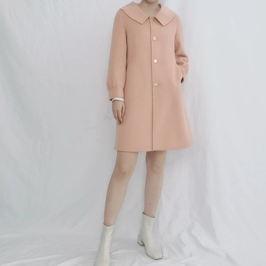 【清仓款】大娃娃领 微A字版 双面羊毛大衣