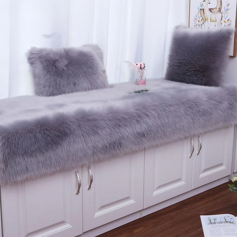 长毛绒飘窗垫落地窗毛毯主卧仿飘窗垫新款阳台垫卧室榻榻米垫