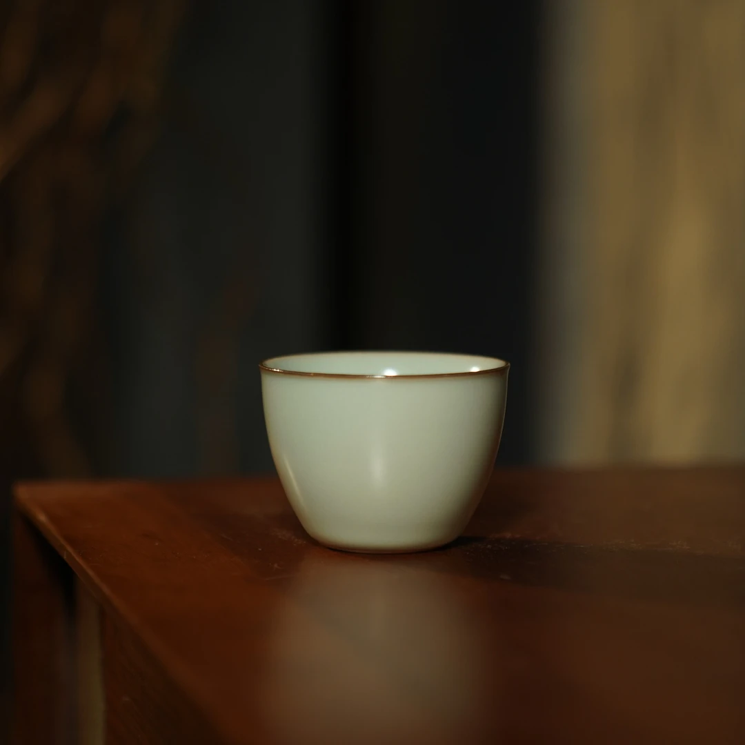 汝窑豆青品茗小杯