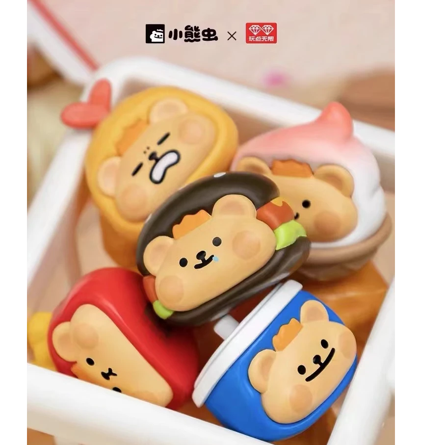 小熊虫快乐餐糖果粒系列可爱潮玩萌粒手办摆件礼物