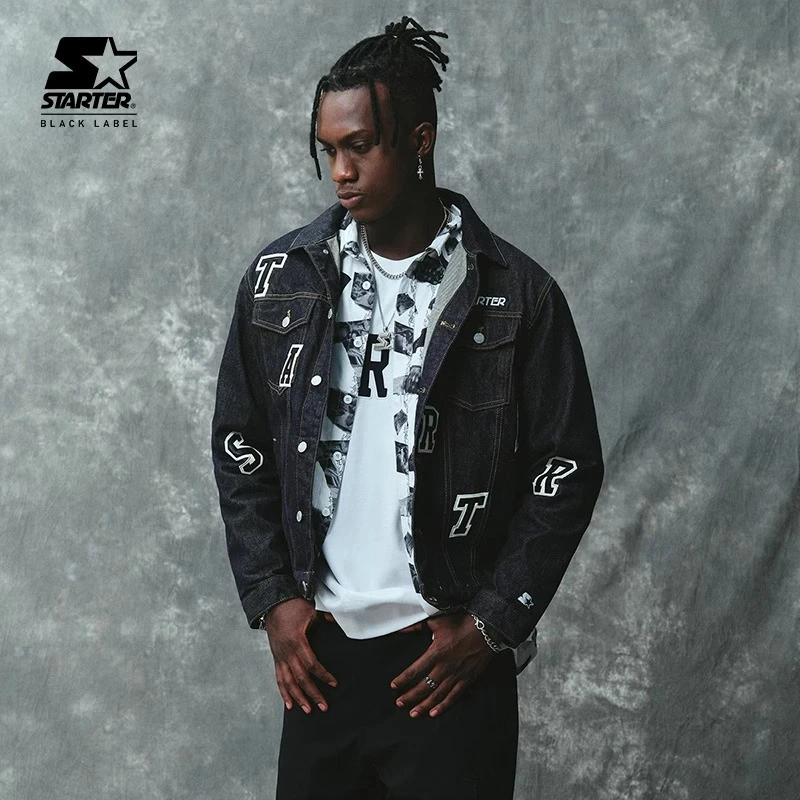Starter牛仔夹克男款冬季潮流街头宽松长袖纯棉外套STDH3C5901M