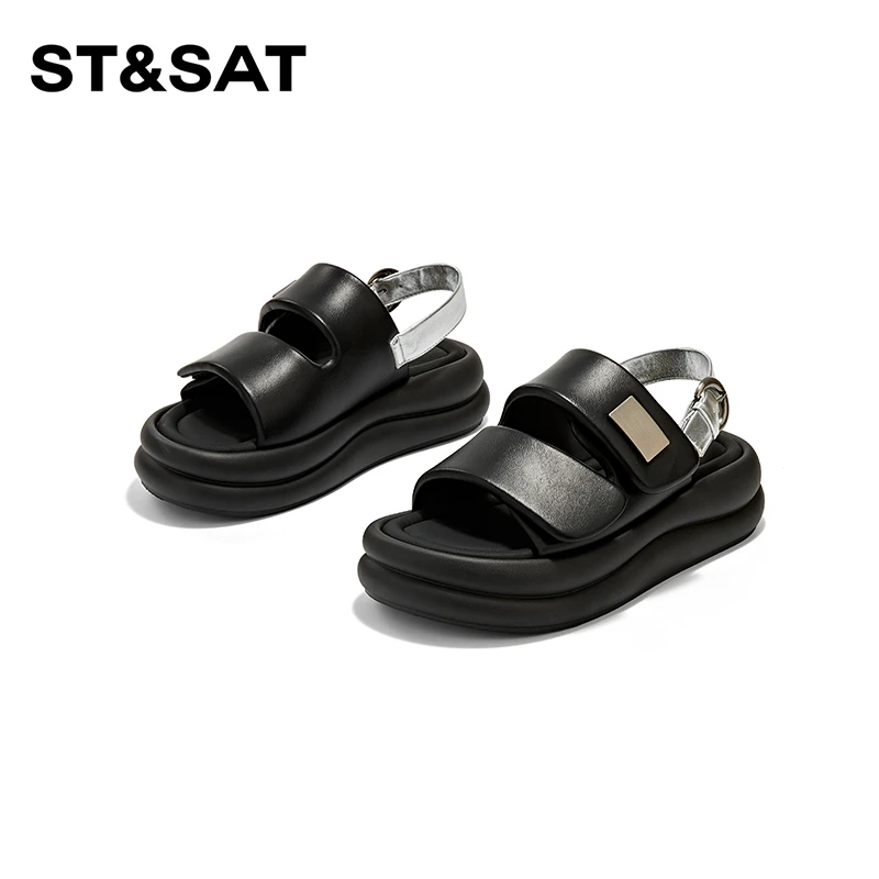 星期六厚底时装凉鞋2025新款夏季舒适百搭SSC21152L5