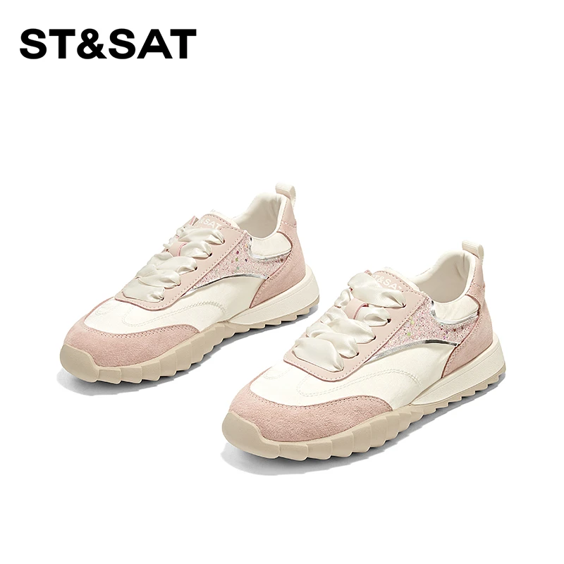 【白拾蓝衫】星期六厚底增高休闲板鞋2025春新款韩版百搭SSC21122Y7