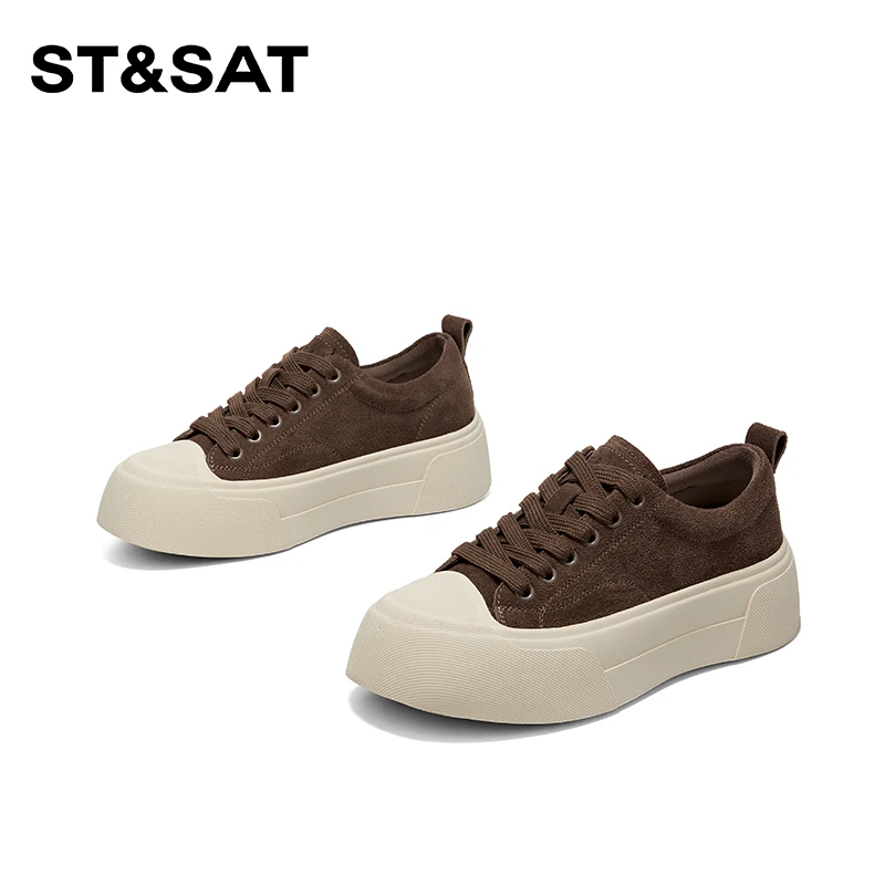 【秋月寒江】星期六厚底增高休闲板鞋2025秋季新款百搭SSC3112Q30