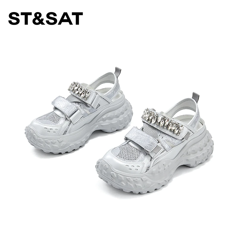 【醉月残霞】星期六厚底增高老爹鞋2025透气潮流女款SSC211204W