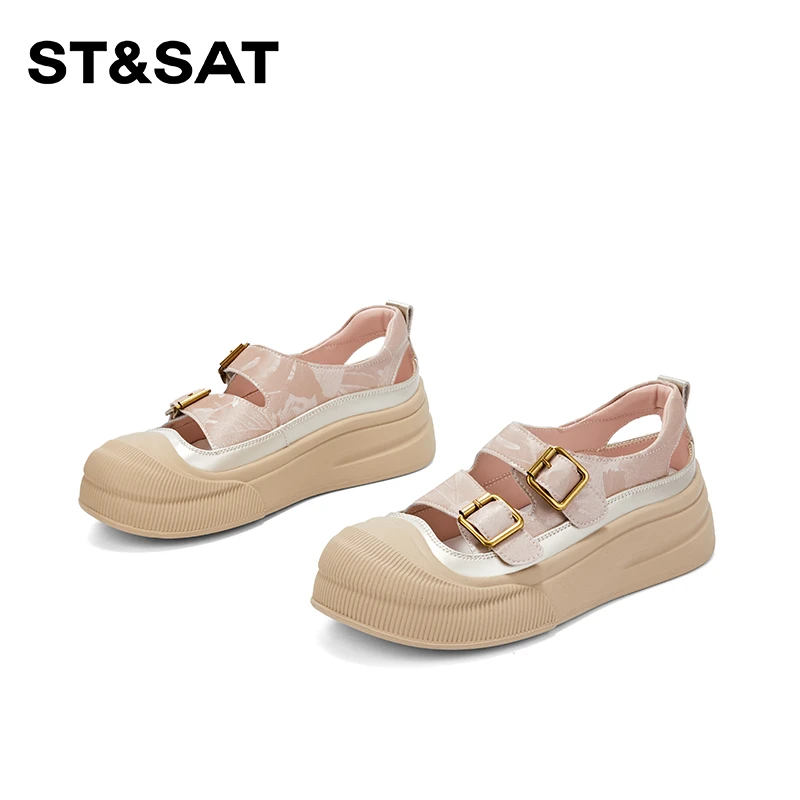 【芝兰玉树】星期六厚底增高休闲鞋2025透气夏季潮流女款SSC211266W