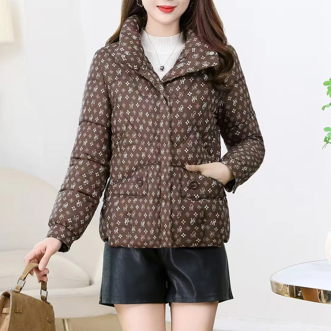 2024冬季新款时尚气质百搭轻奢加绒加厚款女士外套9816#