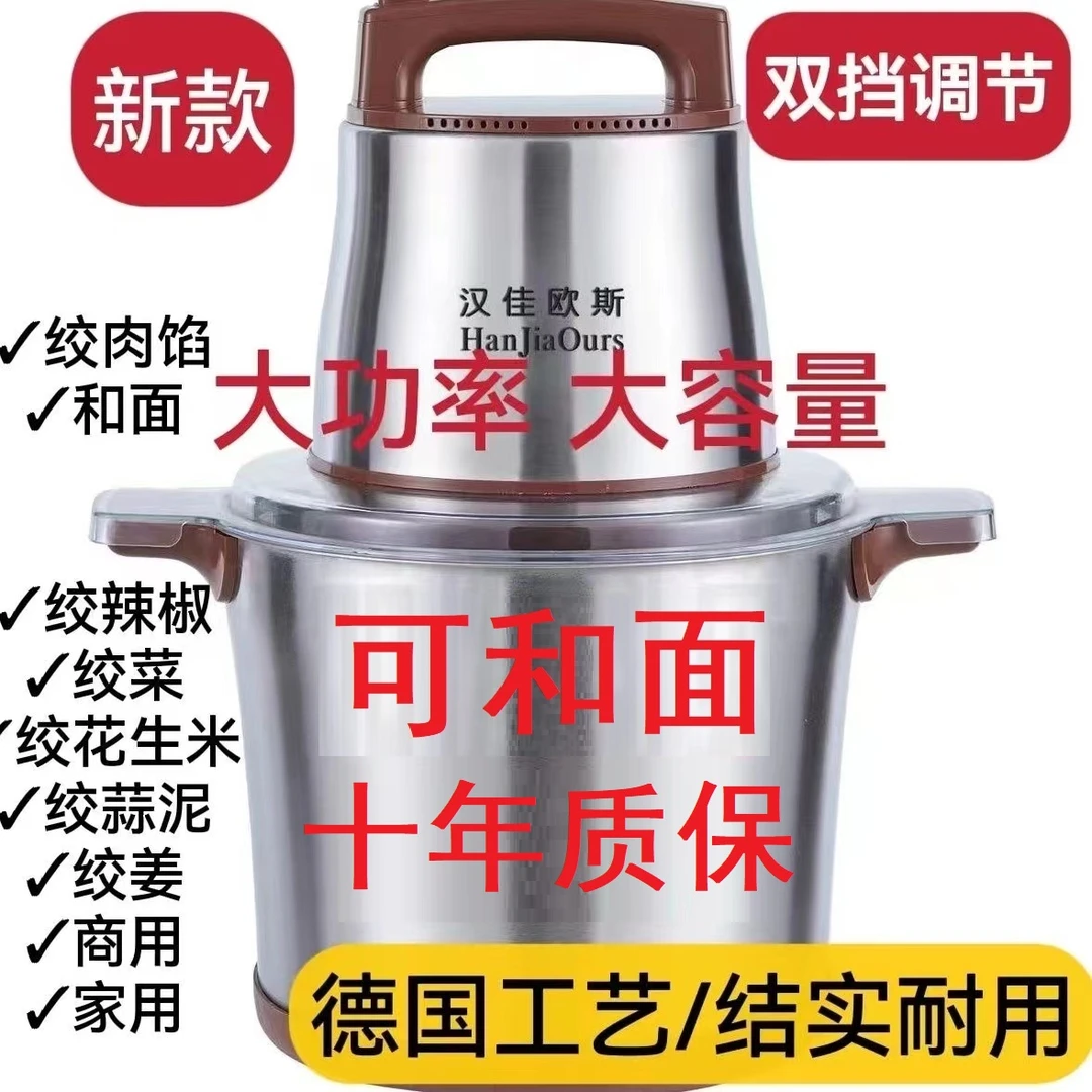 德国品牌10升商用绞肉机大功率家用多功能料理和面辣椒蒜姜肉泥机