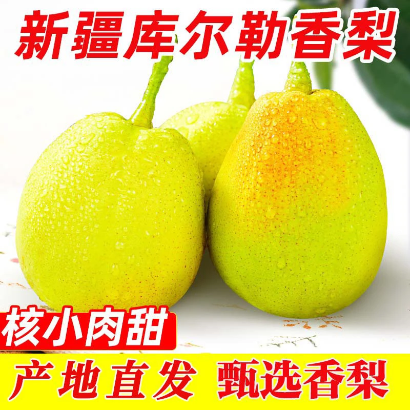 新疆库尔勒直发当季香梨现采现发新鲜梨子脆甜皮薄当季果爽口