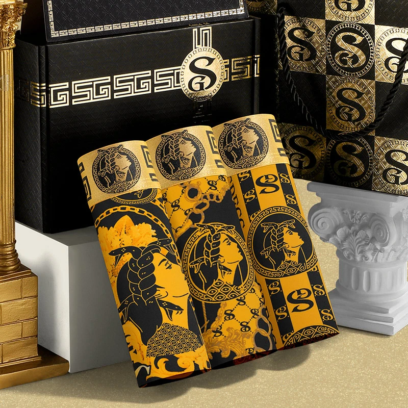 5个磁石潮流3件装男士短内裤大码舒适中腰男生四角裤夏季青年薄款