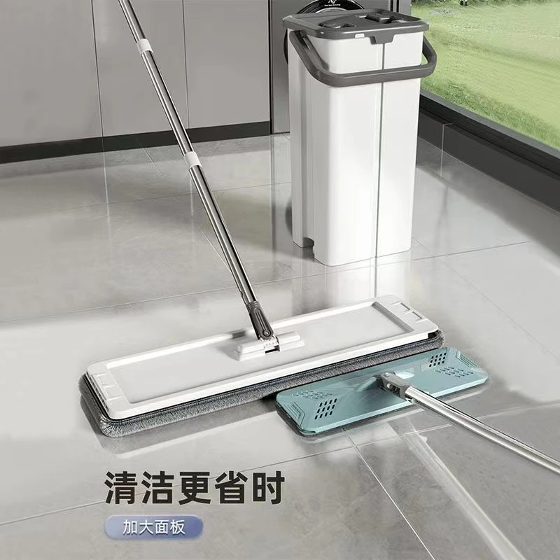 平拖拖把家用大号吸水加厚干湿分离两用拖地桶免洗手加大拖头拖布