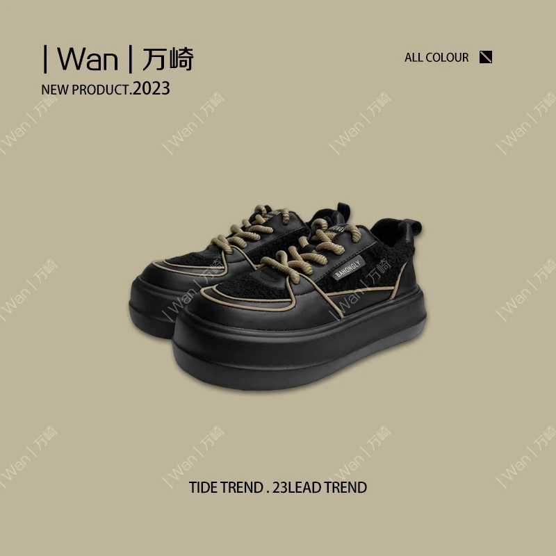 | Wan | 万崎【摩卡】加絨冬季厚底设计款百搭女鞋休闲女鞋板鞋2