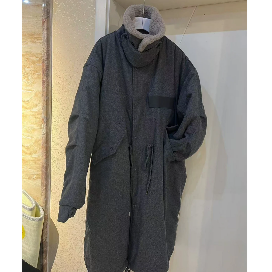 YT推荐 格雷灰毛呢棉服