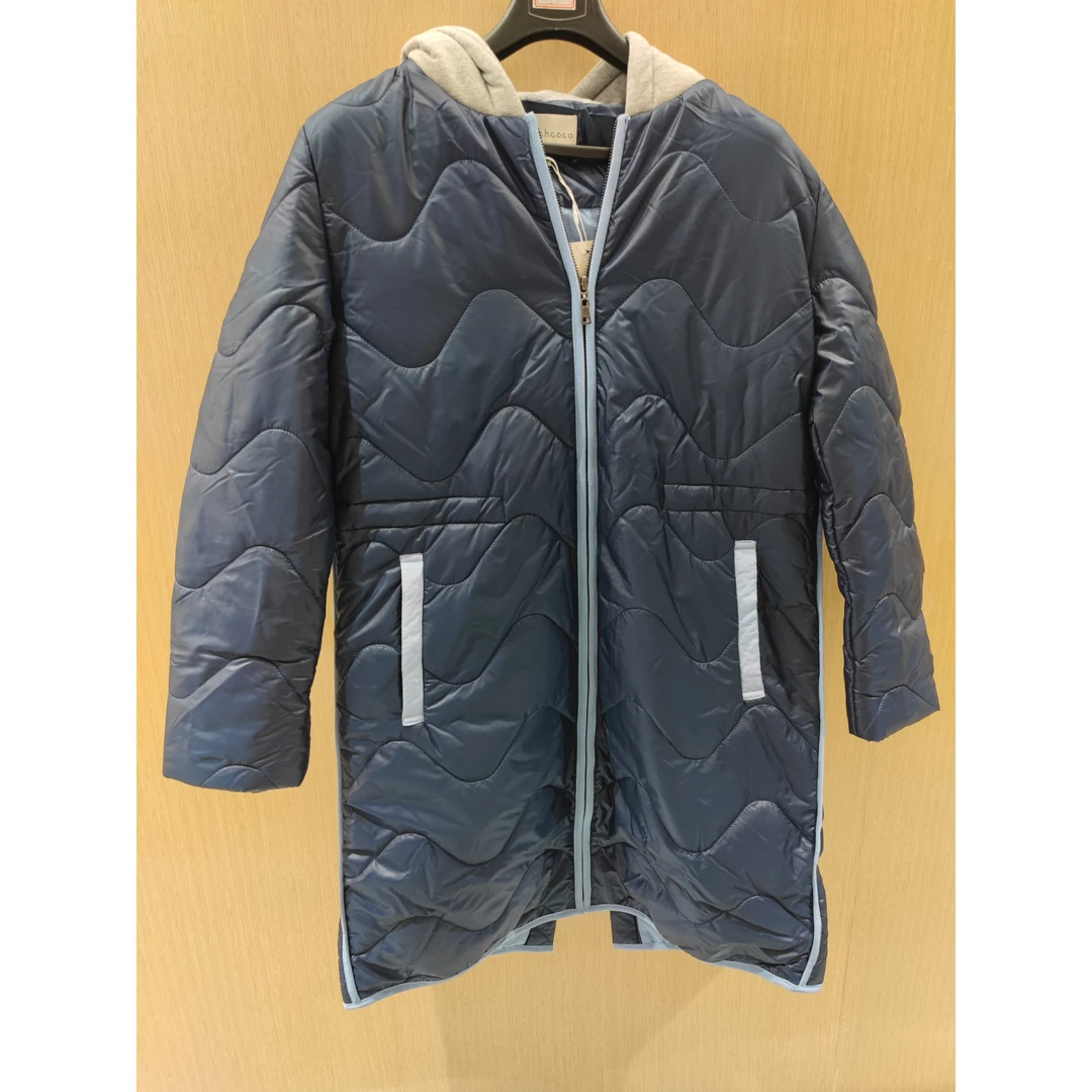 冬款休闲情侣款棉衣外套休闲百搭撞色拉链连帽棉服女款K5VBH090