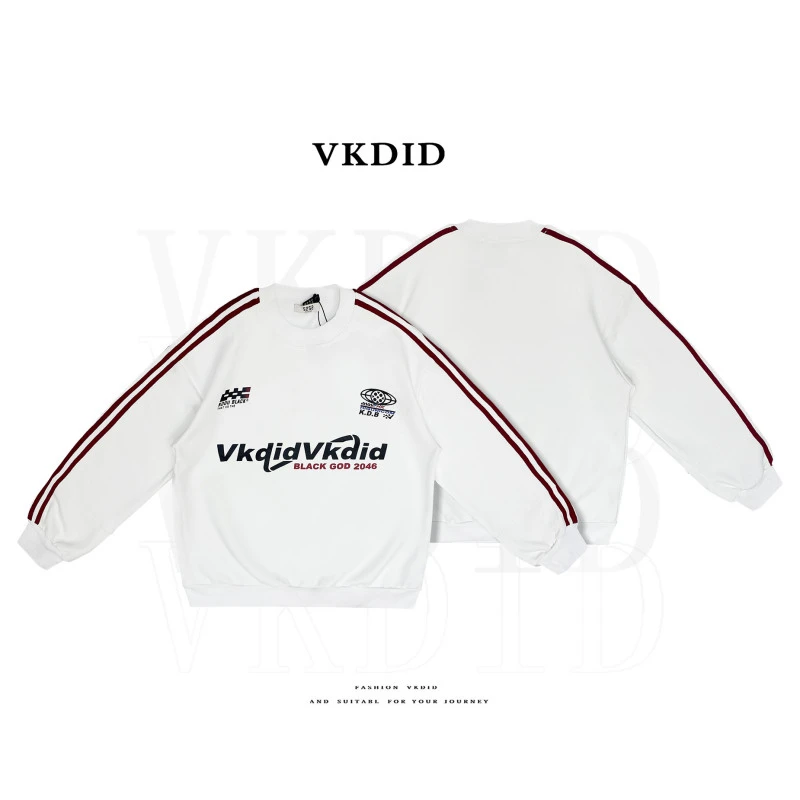 VKDID原创潮牌卫衣上衣套头圆领宽松大码情侣装外套长袖
