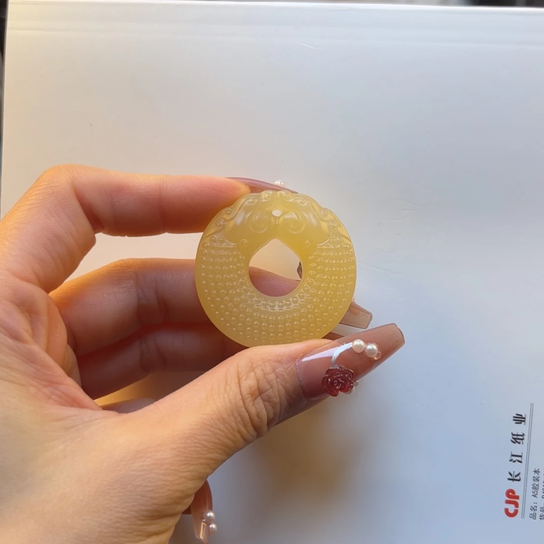 石英质玉黄蜡石挂件未镶嵌玉*