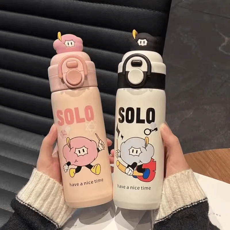 卡通316不锈钢保温杯儿童吸管杯双饮学生便携上课杯子可保温保冷