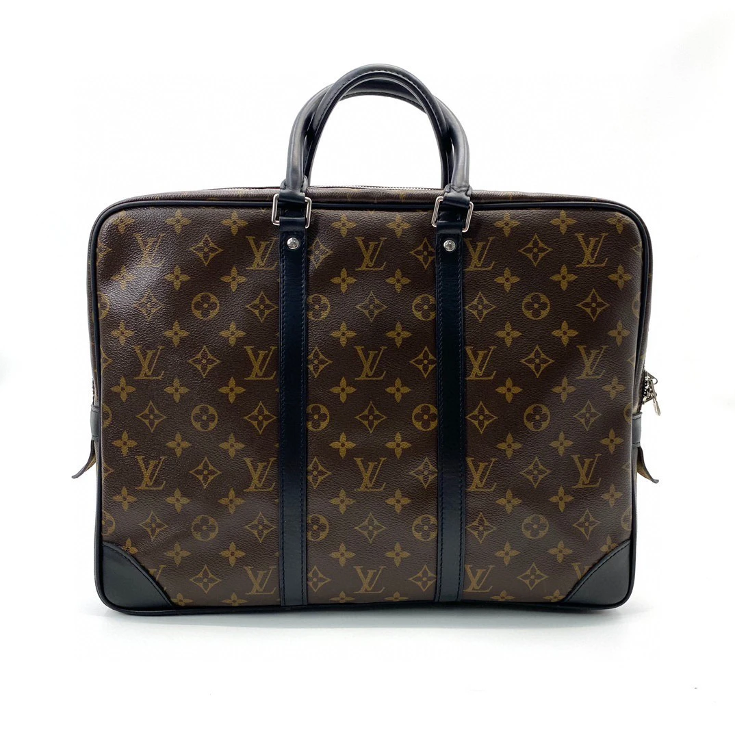 95新 LouisVuitton/路易威登 棕老花手提公文包尺寸40/30商务棕色