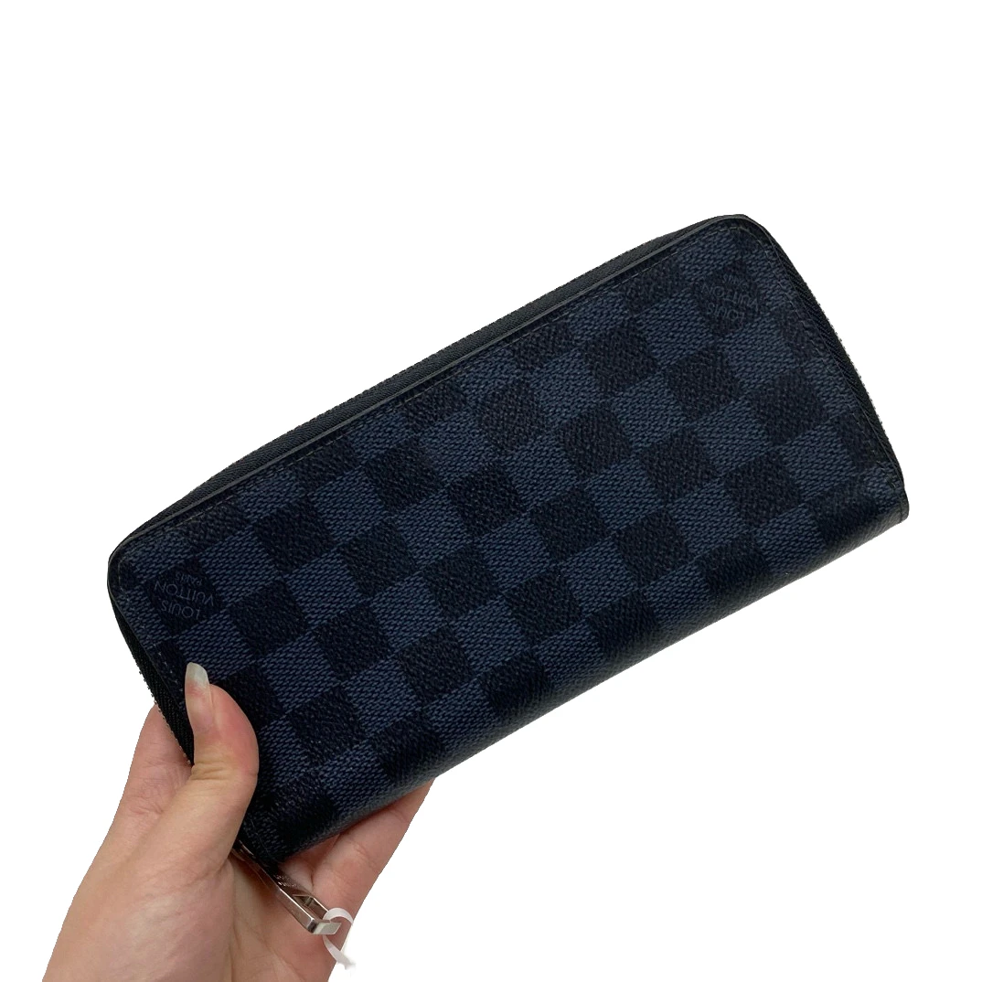 95新 LouisVuitton/路易威登 蓝棋盘 格 拉链 钱包 尺寸20/10时尚