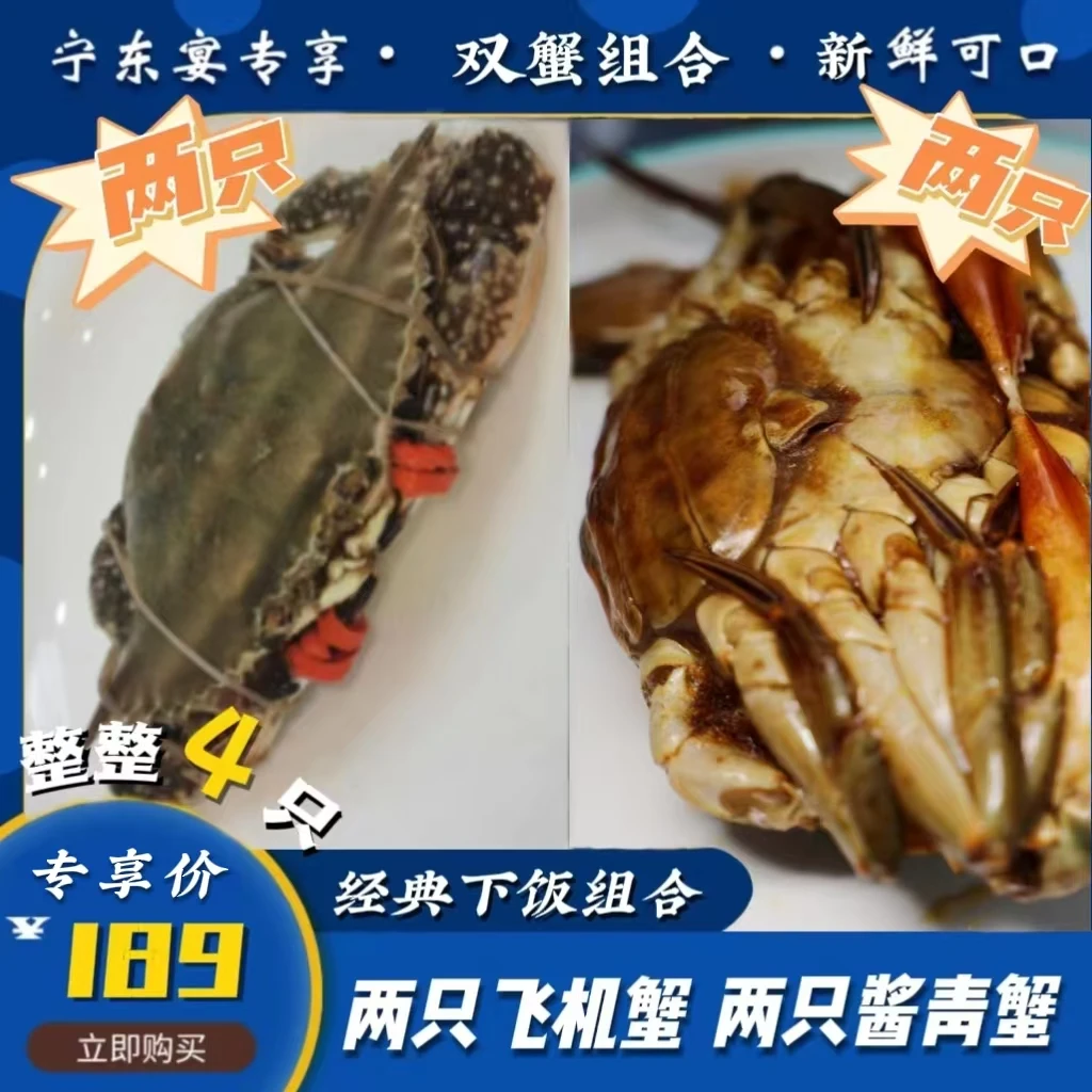 宁东宴酱青蟹飞机蟹组合装(2+2)