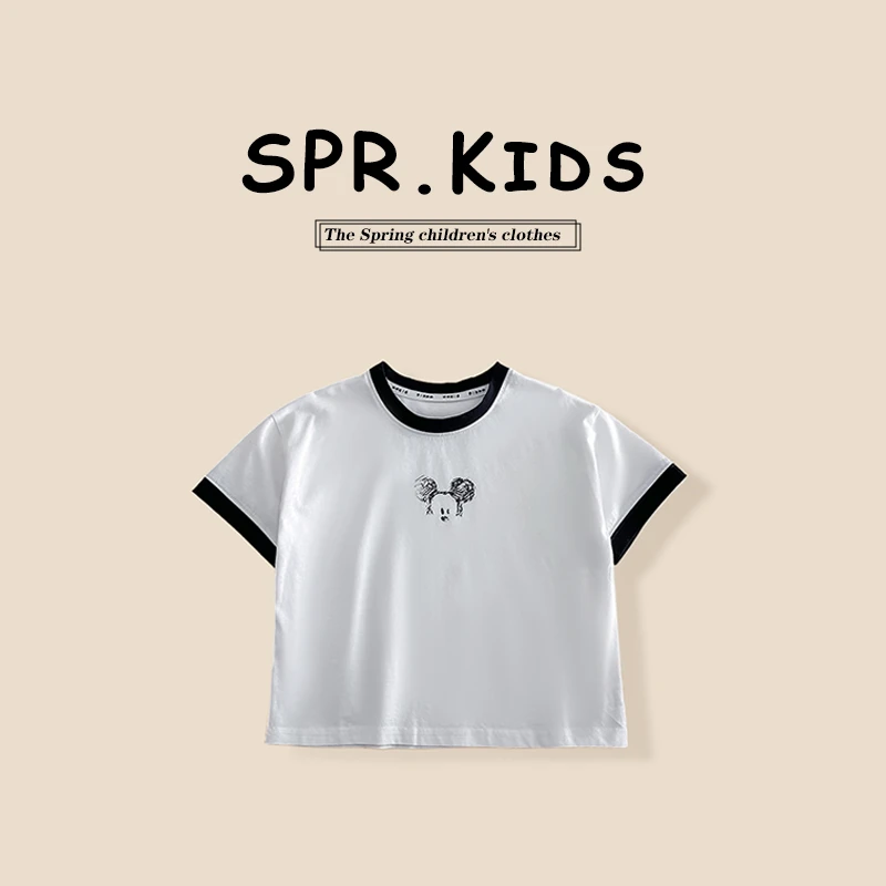 男童短袖2024夏季新款童装上衣儿童半袖纯棉夏款时髦T恤男孩潮t