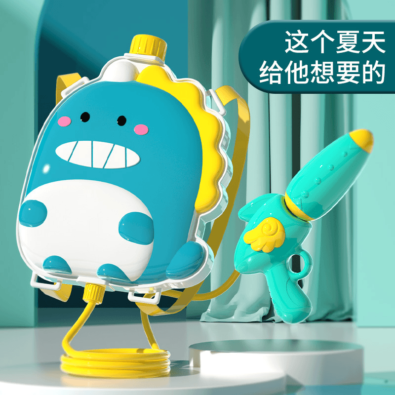 福利新品卡通吃鸡背包水枪儿童水枪夏天沙滩漂流玩具