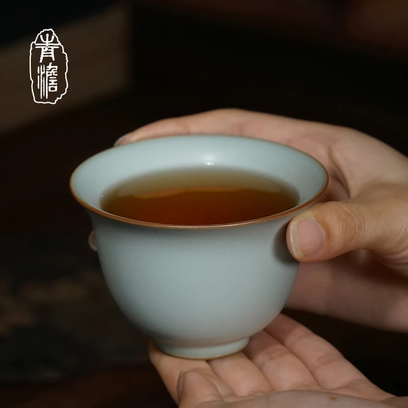 采夕杯160ml 复古主人杯单杯手工茶碗大号景德镇手工陶瓷品茗杯