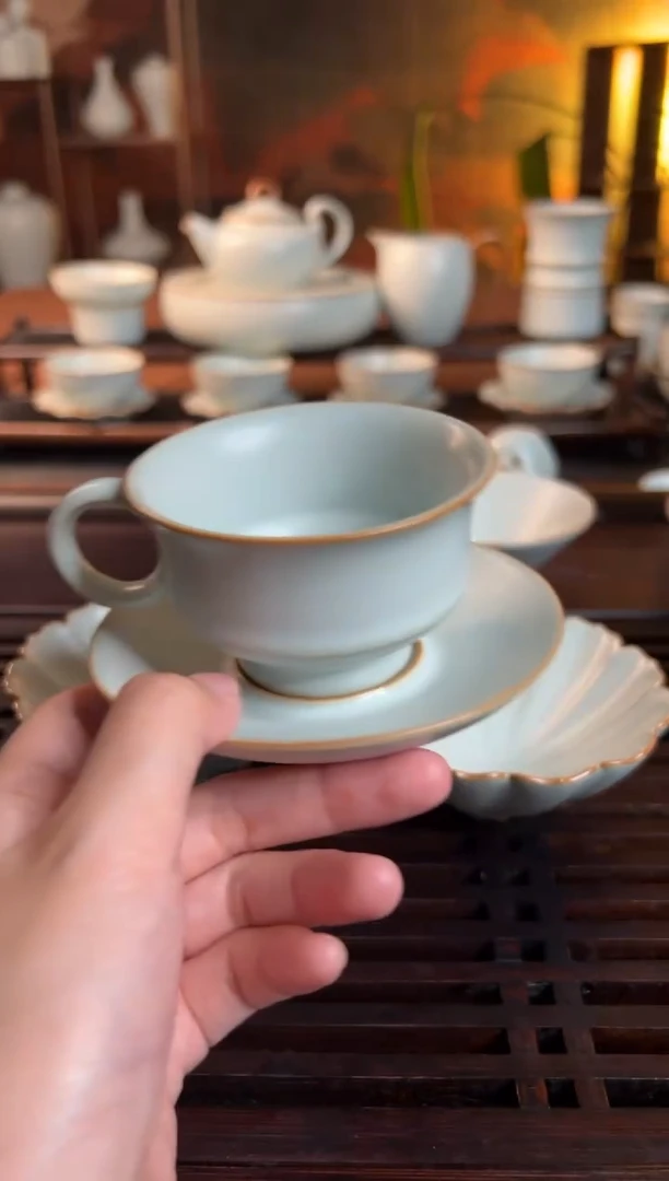 【闪购商品】瓷杯西*叮咚杯1+随心底托1