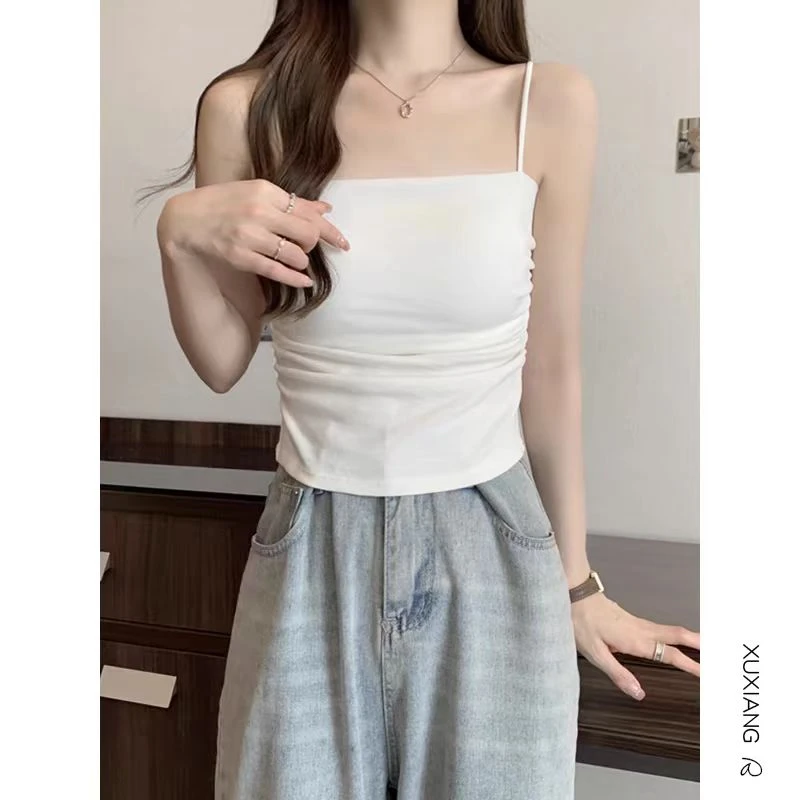 七七家福袋百搭自带胸垫吊带女内搭打衫遮副乳背心甜辣外穿上衣