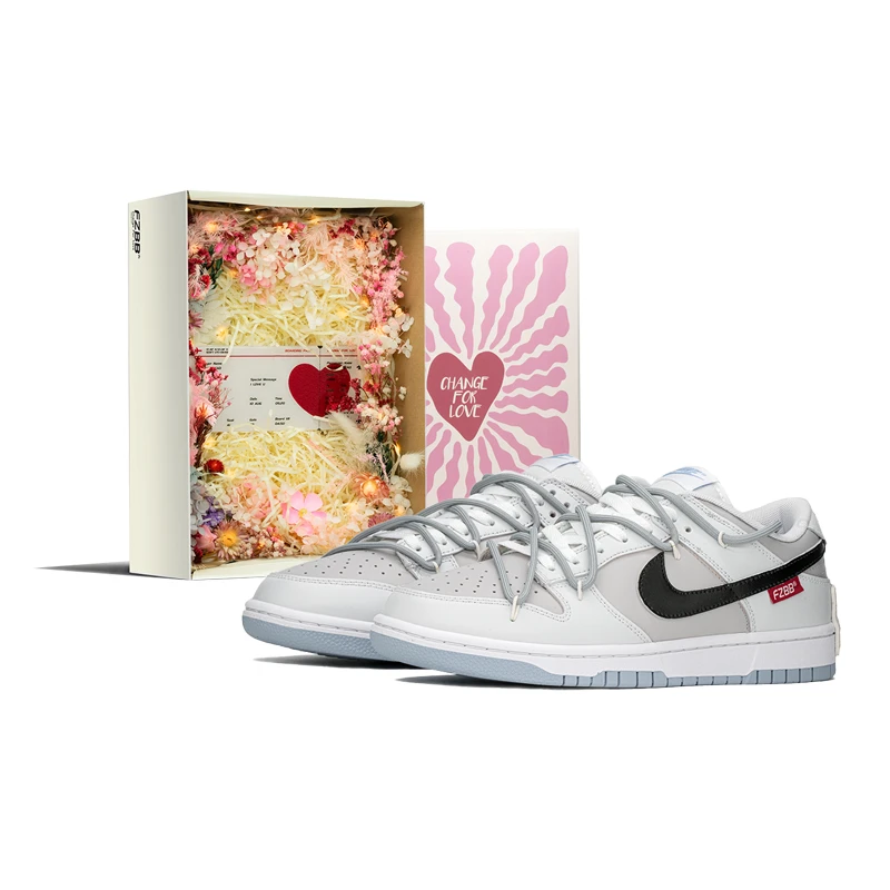 耐克/Nike Dunk 简洁先锋 防滑 低帮 板鞋 男款 黑白【定制球鞋】