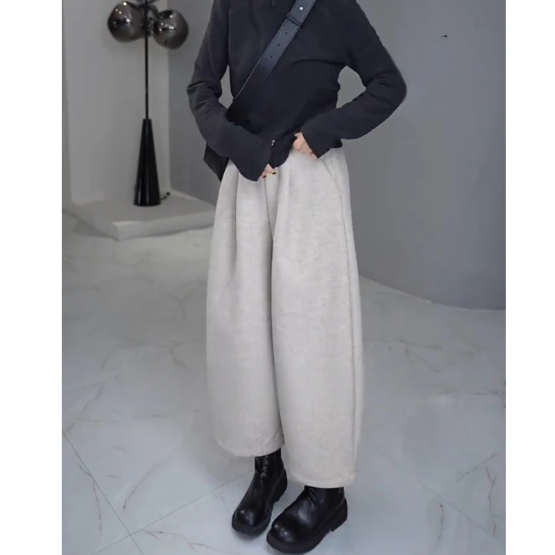 小个子休闲裤女2025年秋季新款裤子爆款显瘦高腰奶奶裤宽松阔腿裤